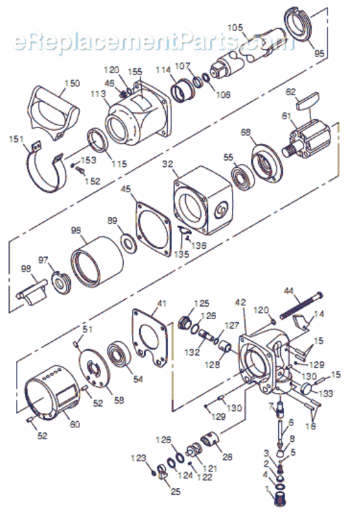 Page A Diagram and Parts List for CP898 T024297 Chicago Pneumatic Wrench